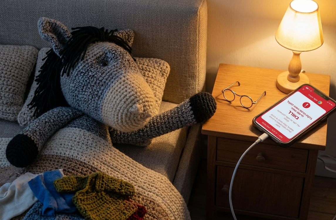 Herman waking up to a phone alert