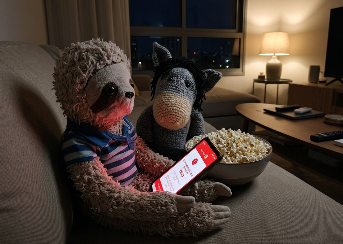 Corn and Herman on the couch