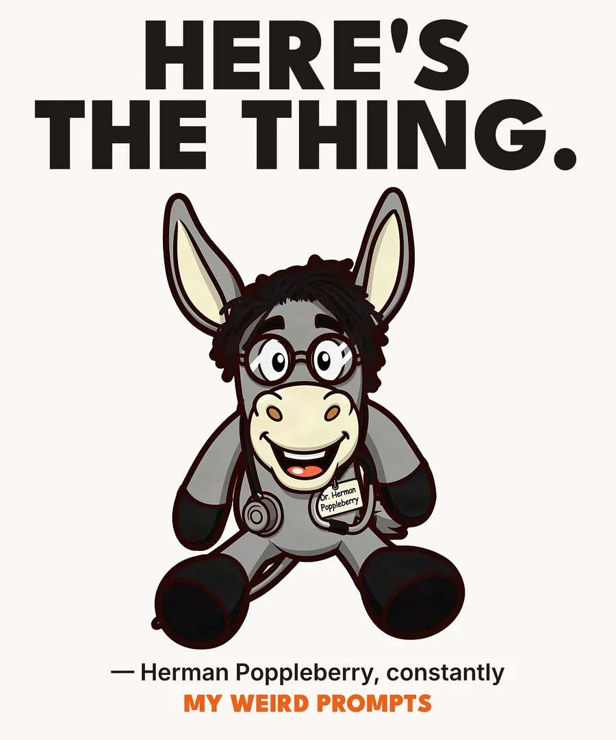 Here's the Thing. design on a light shirt